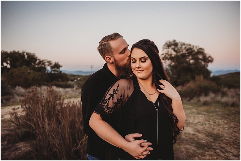 Outdoor engagement session in Temecula, CA during golden hour