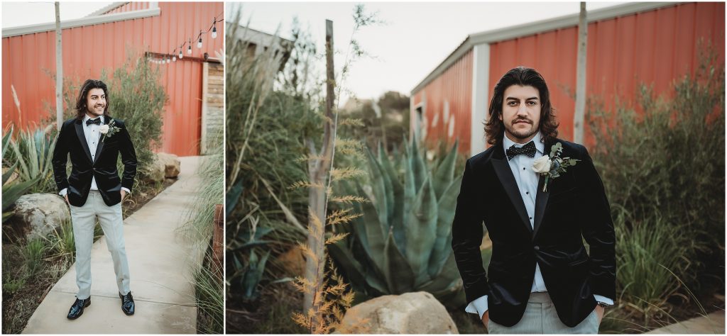 groom portraits at The Retro Ranch in Temecula by Dallas Wedding Photographer