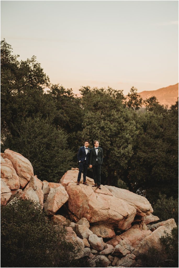 adventurous same-sex couple at The Retro Ranch wedding in Temecula by Dallas Wedding Photographer