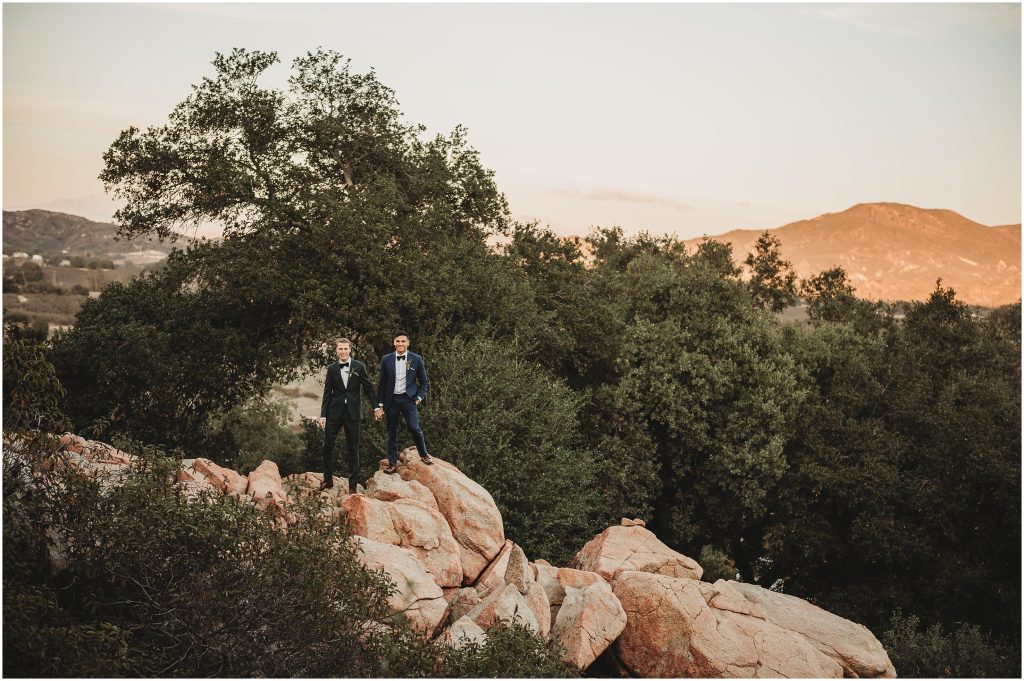 adventurous same-sex couple at The Retro Ranch wedding in Temecula by Dallas Wedding Photographer