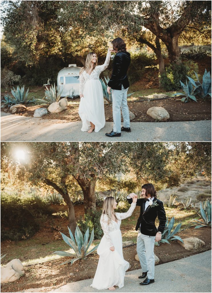 Bride and Groom at The Retro Ranch in Temecula, CA by Dallas Wedding Photographer