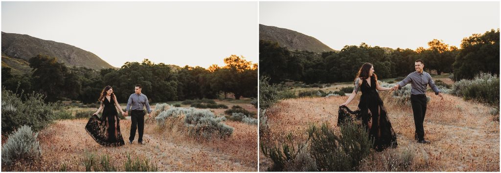 Temecula and Dallas Wedding Photographer -- couple during anniversary photoshoot in Temecula, CA in a field