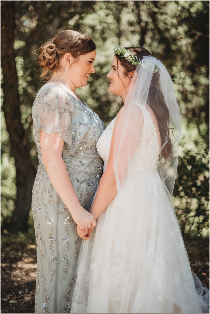 mother daughter photos at Boho Camp inspired wedding by Dallas wedding photographer