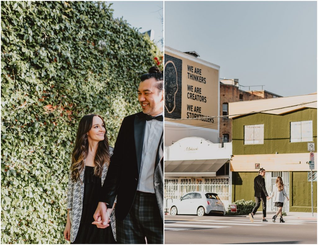 Downtown LA Engagement Photos by Los Angeles Wedding Photographer