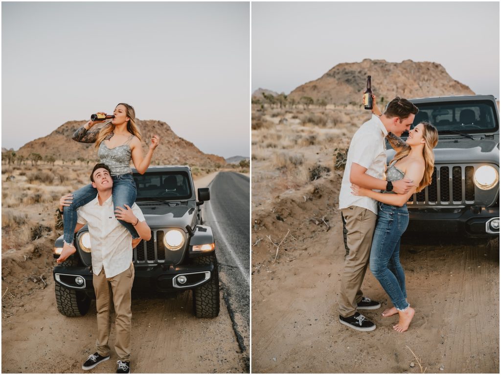 Playful Joshua Tree National Park Engagement Photos by California Wedidng Photographer Kyrsten Ashlay Photography