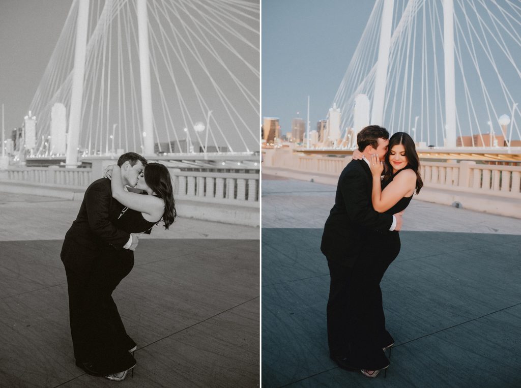 Margaret Hunt Hill Bridge Engagement Session in Dallas by Dallas Wedding Photographer