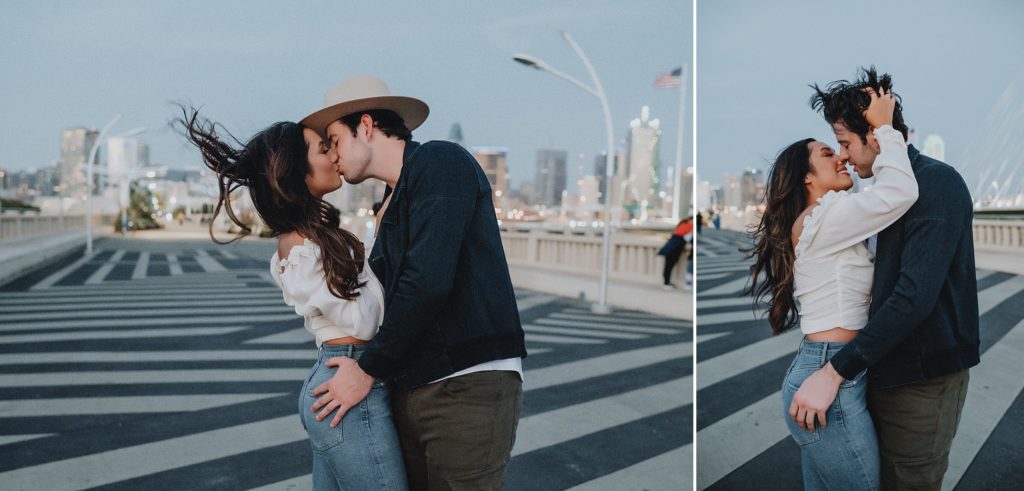 Windy Chic Evening Engagement Session in Downtown Dallas by Dallas Wedding Photographer Kyrsten Ashlay Photography