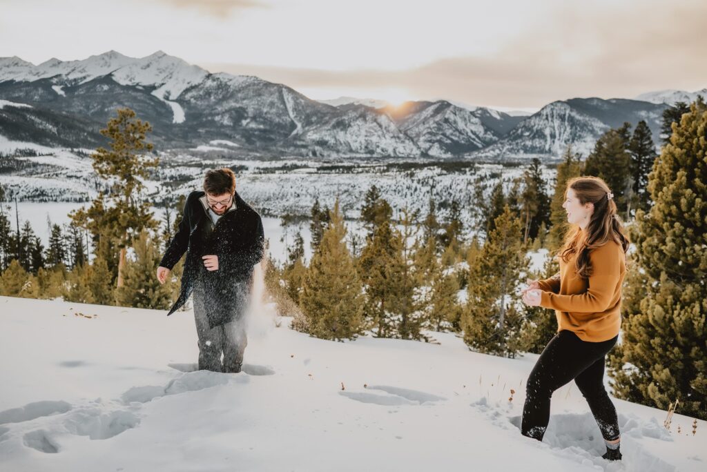 Sapphire Point Overlook Engagement Photos by Colorado Wedding Photographer