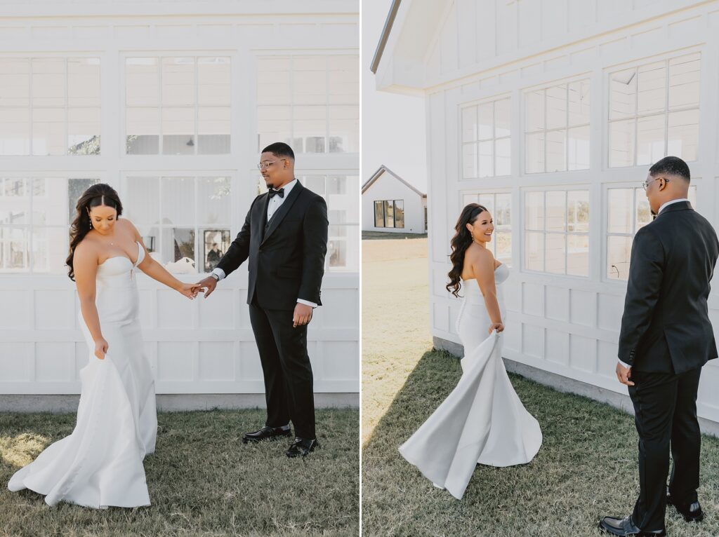 Black and White Modern Wedding at Davis and Grey Farms by Dallas Wedding Photographer Kyrsten Ashlay Photography