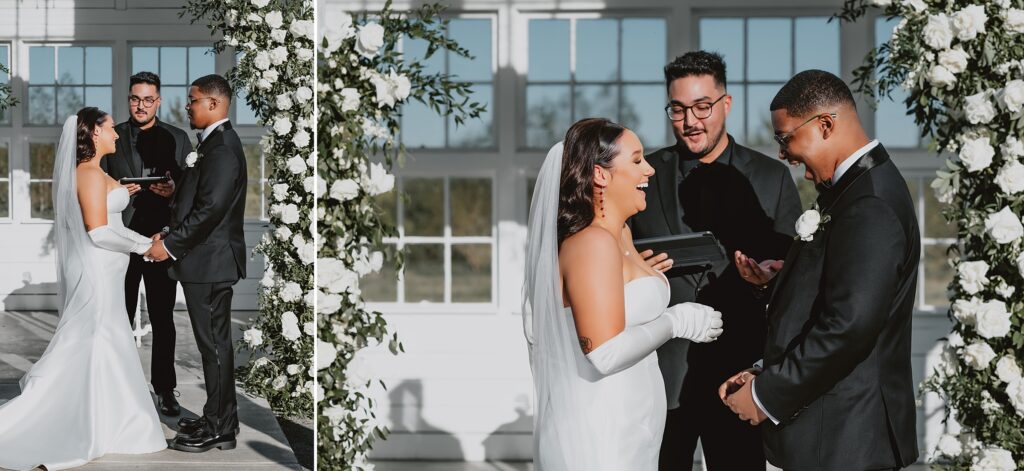 Black and White Modern Wedding at Davis and Grey Farms by Dallas Wedding Photographer Kyrsten Ashlay Photography