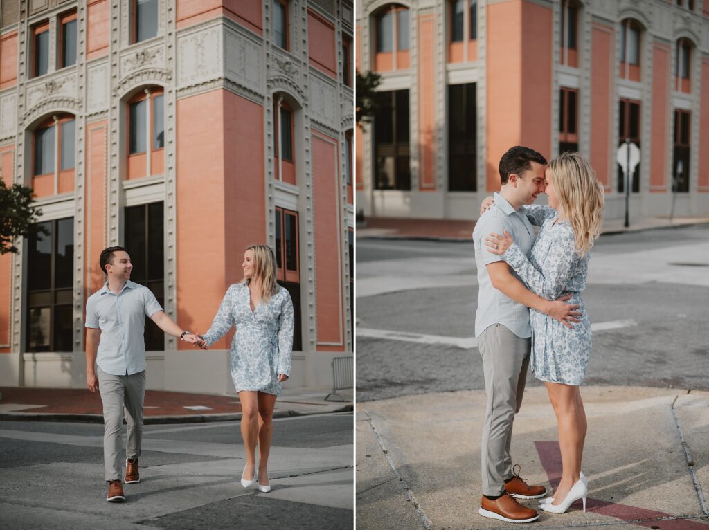 Downtown Pensacola and Pensacola Beach Engagement Session by Destination Wedding Photographer Kyrsten Ashlay Photography