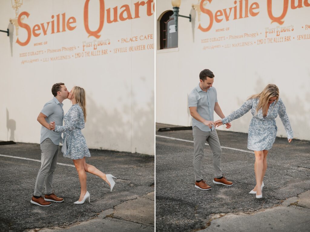 Downtown Pensacola and Pensacola Beach Engagement Session by Destination Wedding Photographer Kyrsten Ashlay Photography