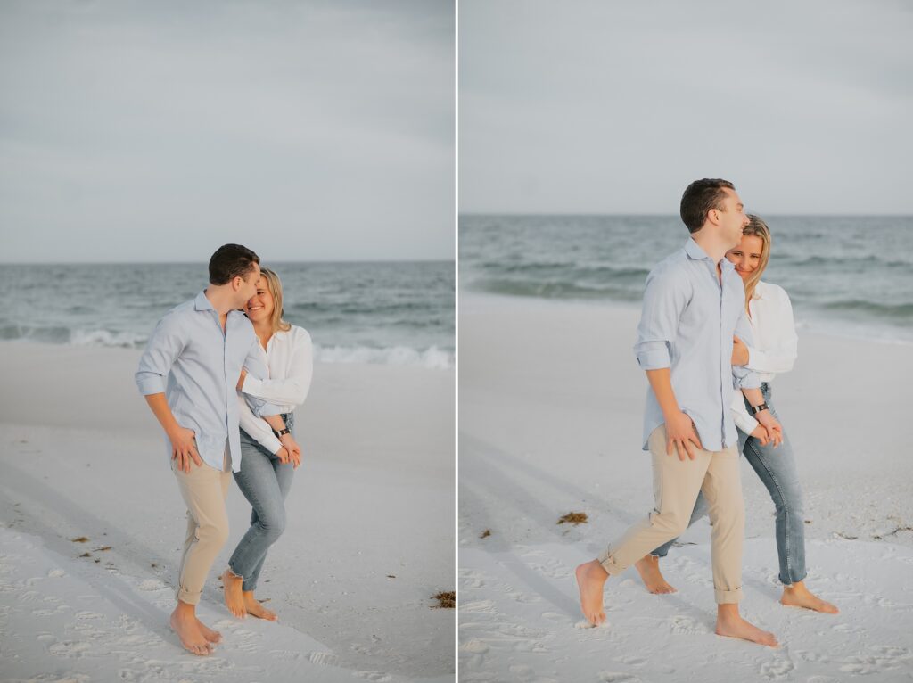 Downtown Pensacola and Pensacola Beach Engagement Session by Destination Wedding Photographer Kyrsten Ashlay Photography