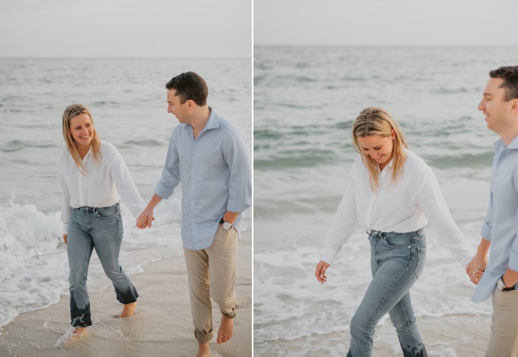 Downtown Pensacola and Pensacola Beach Engagement Session by Destination Wedding Photographer Kyrsten Ashlay Photography