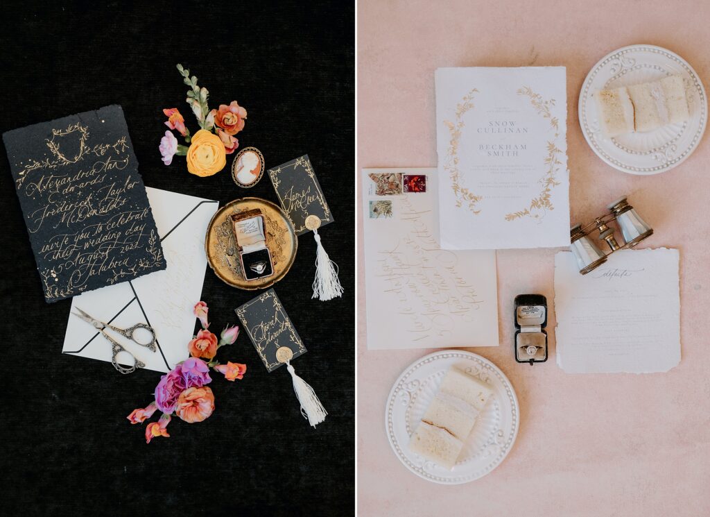 Flat lay wedding photo inspiration by Dallas Wedding Photographer Kyrsten Ashlay Photography