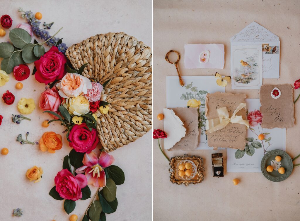 Flat lay wedding photo inspiration by Dallas Wedding Photographer Kyrsten Ashlay Photography