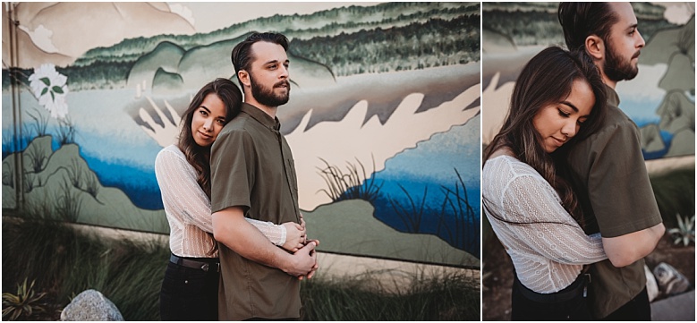 June and Christian downtown engagement session in Encinitas, Ca downtown engagement session in Encinitas, Ca