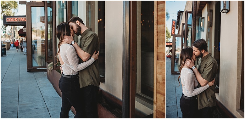 June and Christian downtown engagement session in Encinitas, Ca downtown engagement session in Encinitas, Ca