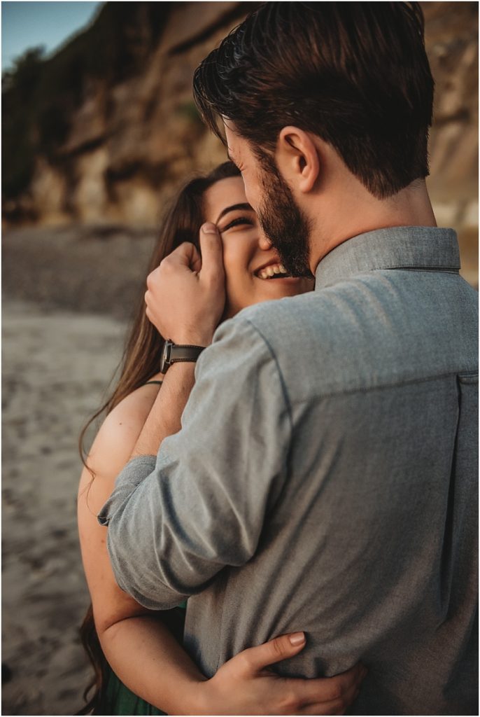 June and Christian beach engagement session in Encinitas, Ca beach engagement session in Encinitas, Ca