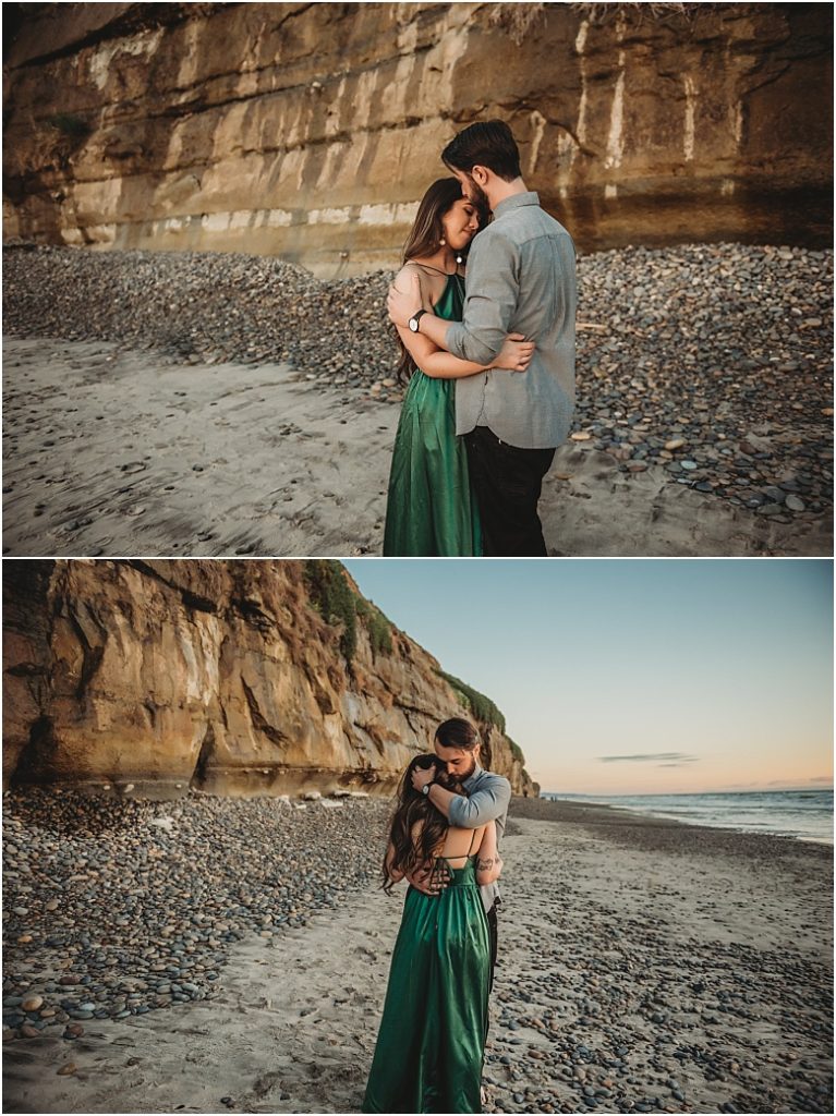 June and Christian beach engagement session in Encinitas, Ca beach engagement session in Encinitas, Ca