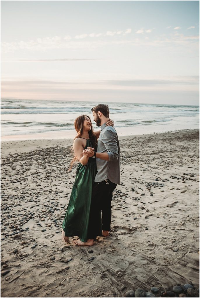 June and Christian beach engagement session in Encinitas, Ca beach engagement session in Encinitas, Ca