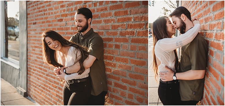 June and Christian downtown engagement session in Encinitas, Ca downtown engagement session in Encinitas, Ca