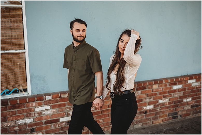 June and Christian downtown engagement session in Encinitas, Ca downtown engagement session in Encinitas, Ca