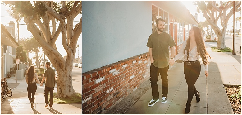 June and Christian downtown engagement session in Encinitas, Ca downtown engagement session in Encinitas, Ca