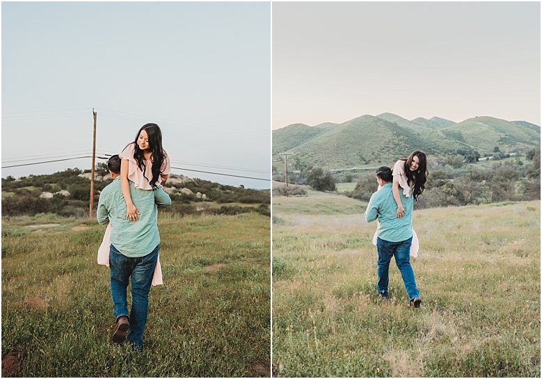 Engagement session at Owl Creek Farms Foundation, Temecula wedding venue 