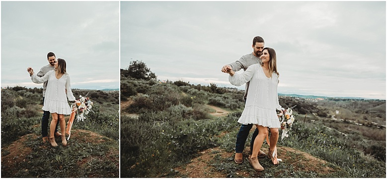 Hillside Engagement session in Ladera Ranch, CA by Dallas, Texas wedding photographer