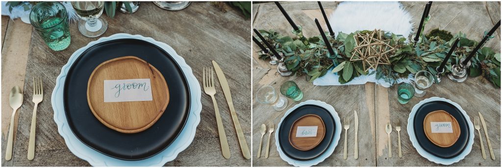 sweetheart table details at The Retro Ranch