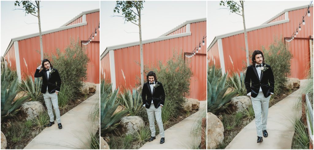 groom at The Retro Ranch in Temecula by Dallas Wedding Photographer