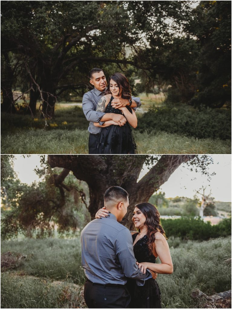 Temecula and Dallas Wedding Photographer -- couple during anniversary photoshoot in Temecula, CA in a field