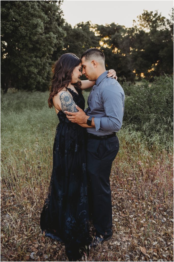 Temecula and Dallas Wedding Photographer -- couple during anniversary photoshoot in Temecula, CA in a field