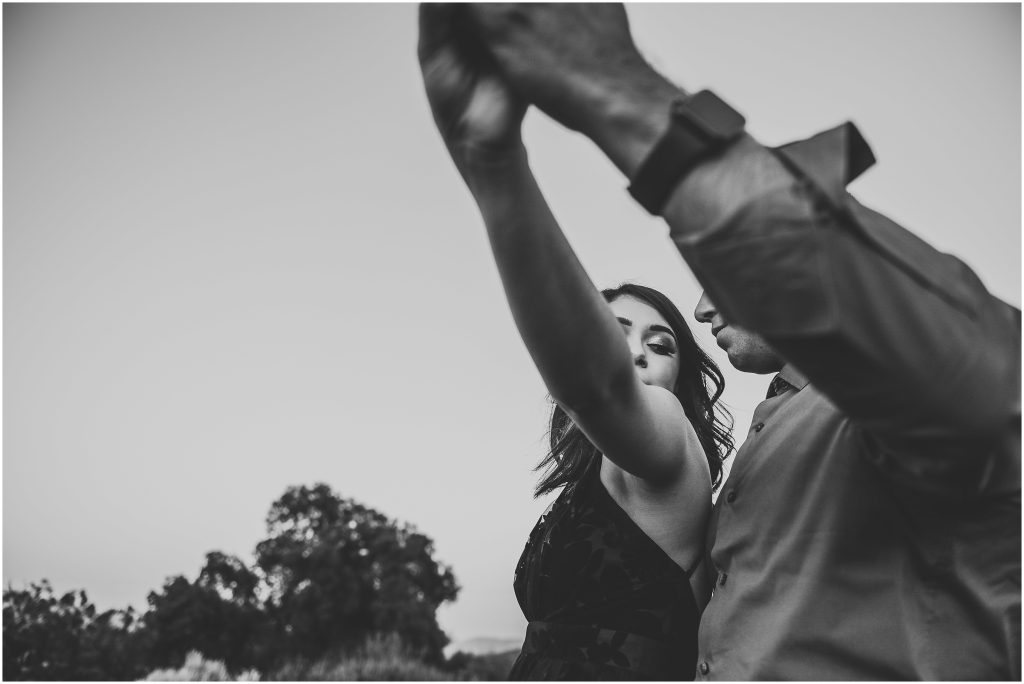 Temecula and Dallas Wedding Photographer -- couple during anniversary photoshoot in Temecula, CA in a field