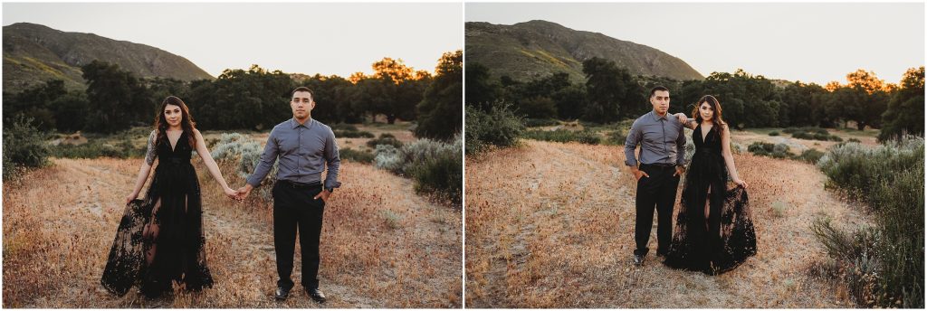 Temecula and Dallas Wedding Photographer -- couple during anniversary photoshoot in Temecula, CA in a field