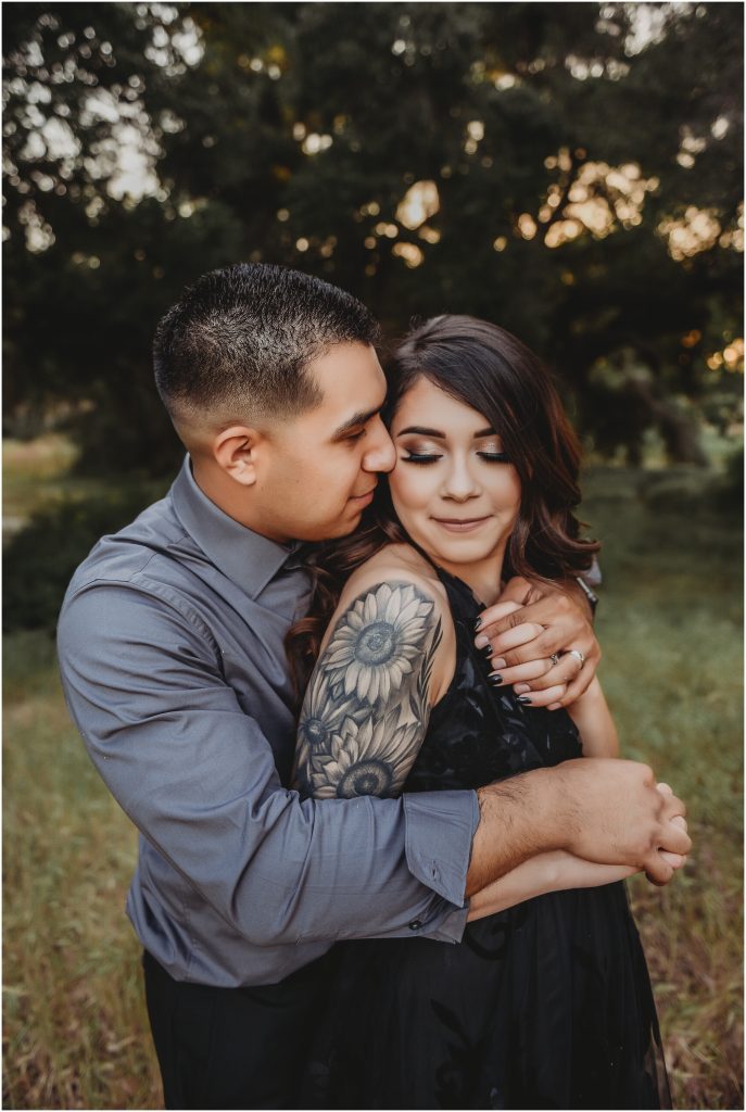 Temecula and Dallas Wedding Photographer -- couple during anniversary photoshoot in Temecula, CA in a field
