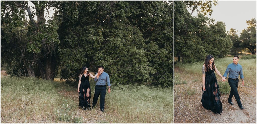 Temecula and Dallas Wedding Photographer -- couple during anniversary photoshoot in Temecula, CA in a field