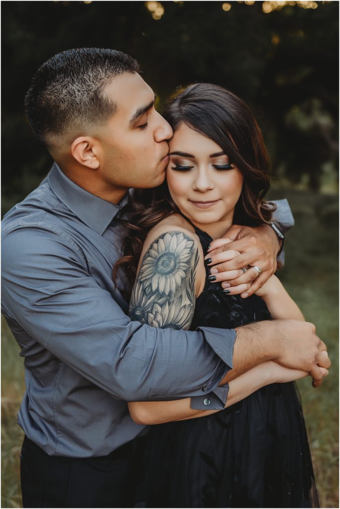 Temecula and Dallas Wedding Photographer -- couple during anniversary photoshoot in Temecula, CA in a field