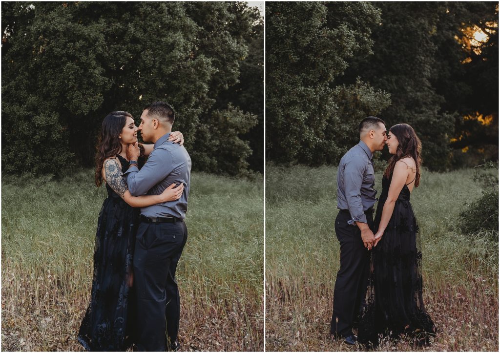 Temecula and Dallas Wedding Photographer -- couple during anniversary photoshoot in Temecula, CA in a field
