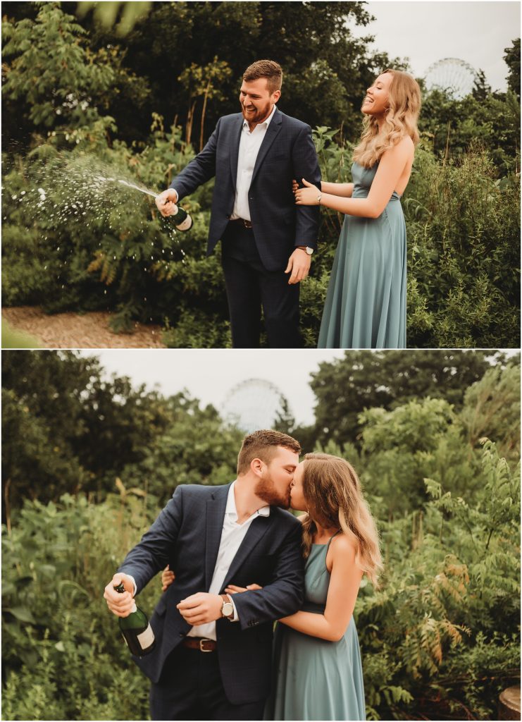 Engagement session in the Butterfly House in the Texas Discovery Gardens in Dallas, Texas by Dallas Wedding Photographer