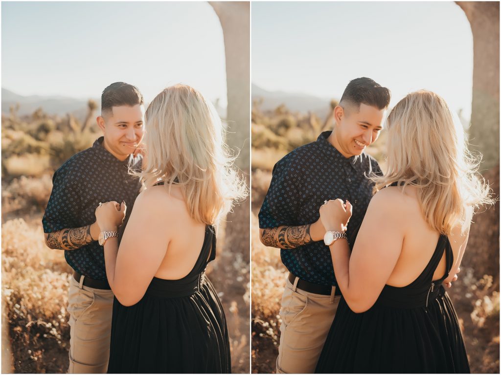 Joshua Tree National Park wedding proposal by Dallas based Wedding and Elopement Photographer