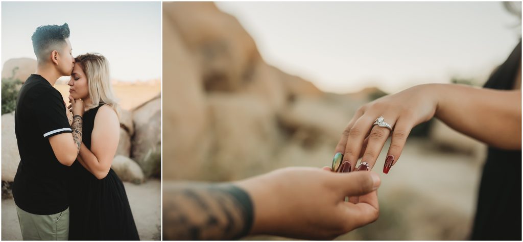 Joshua Tree National Park wedding proposal by Dallas based Wedding and Elopement Photographer