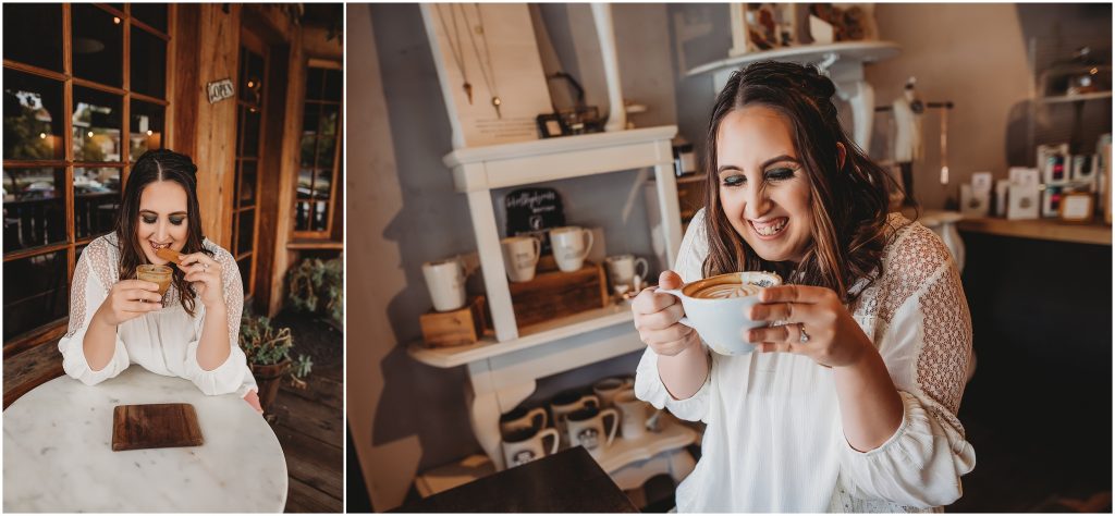 Dallas Wedding Photographer - Kyrsten Ashlay Photography branding session inside coffee shop