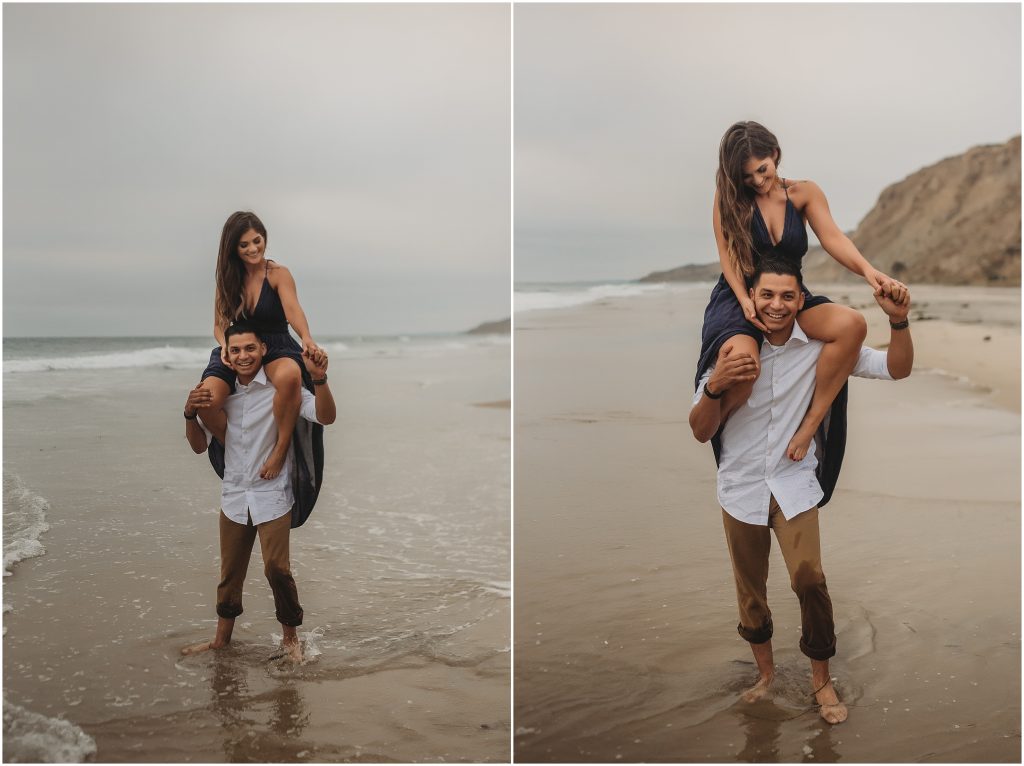 Intimate San Diego beach engagement session at Blacks Beach in La Jolla, CA by Dallas Wedding Photographer