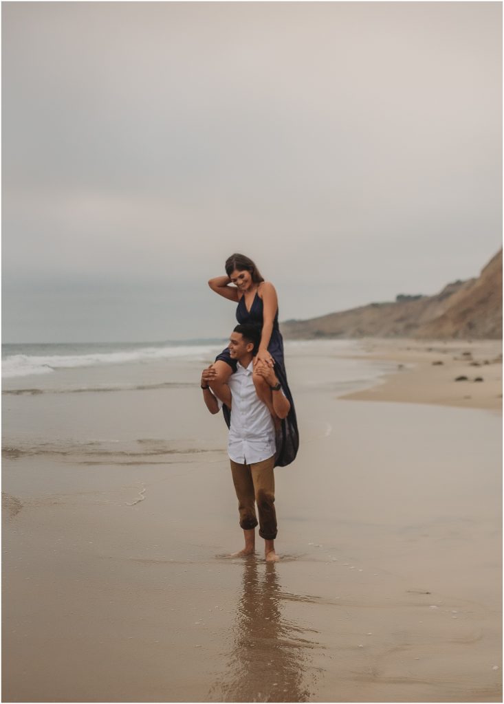 Intimate San Diego beach engagement session at Blacks Beach in La Jolla, CA by Dallas Wedding Photographer