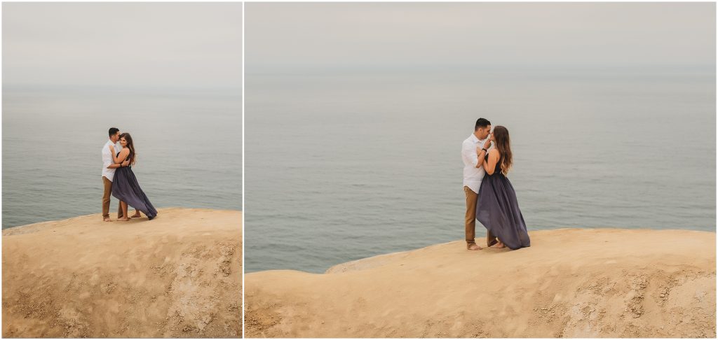 Intimate San Diego beach engagement session at Blacks Beach in La Jolla, CA by Dallas Wedding Photographer