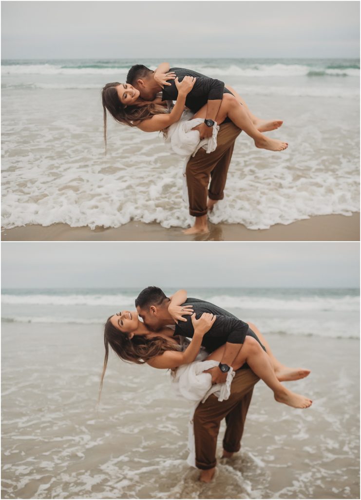 Intimate San Diego beach engagement session at Blacks Beach in La Jolla, CA by Dallas Wedding Photographer