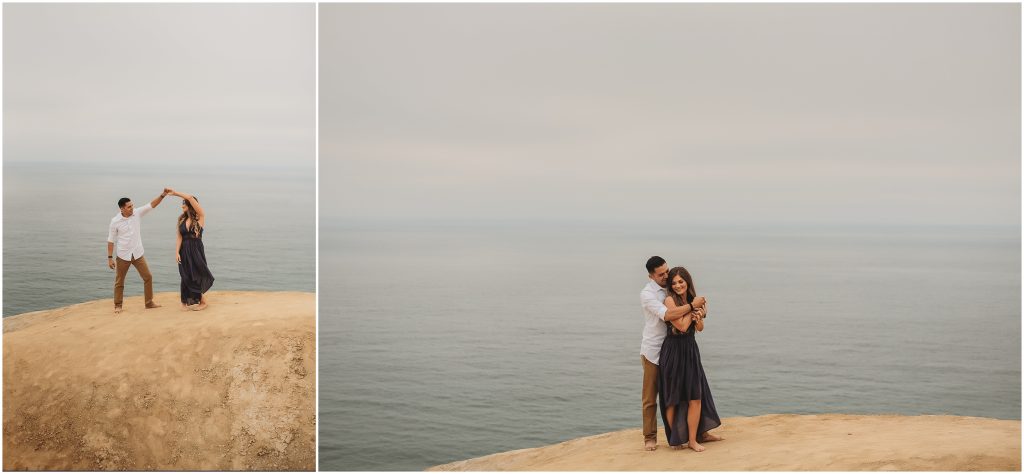 Intimate San Diego beach engagement session at Blacks Beach in La Jolla, CA by Dallas Wedding Photographer