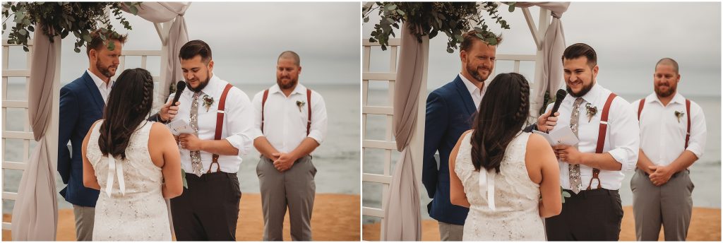 Sunset Cliffs Intimate Wedding ceremony by San Diego Wedding Photographer